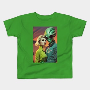 Alien Retro Love Kids T-Shirt